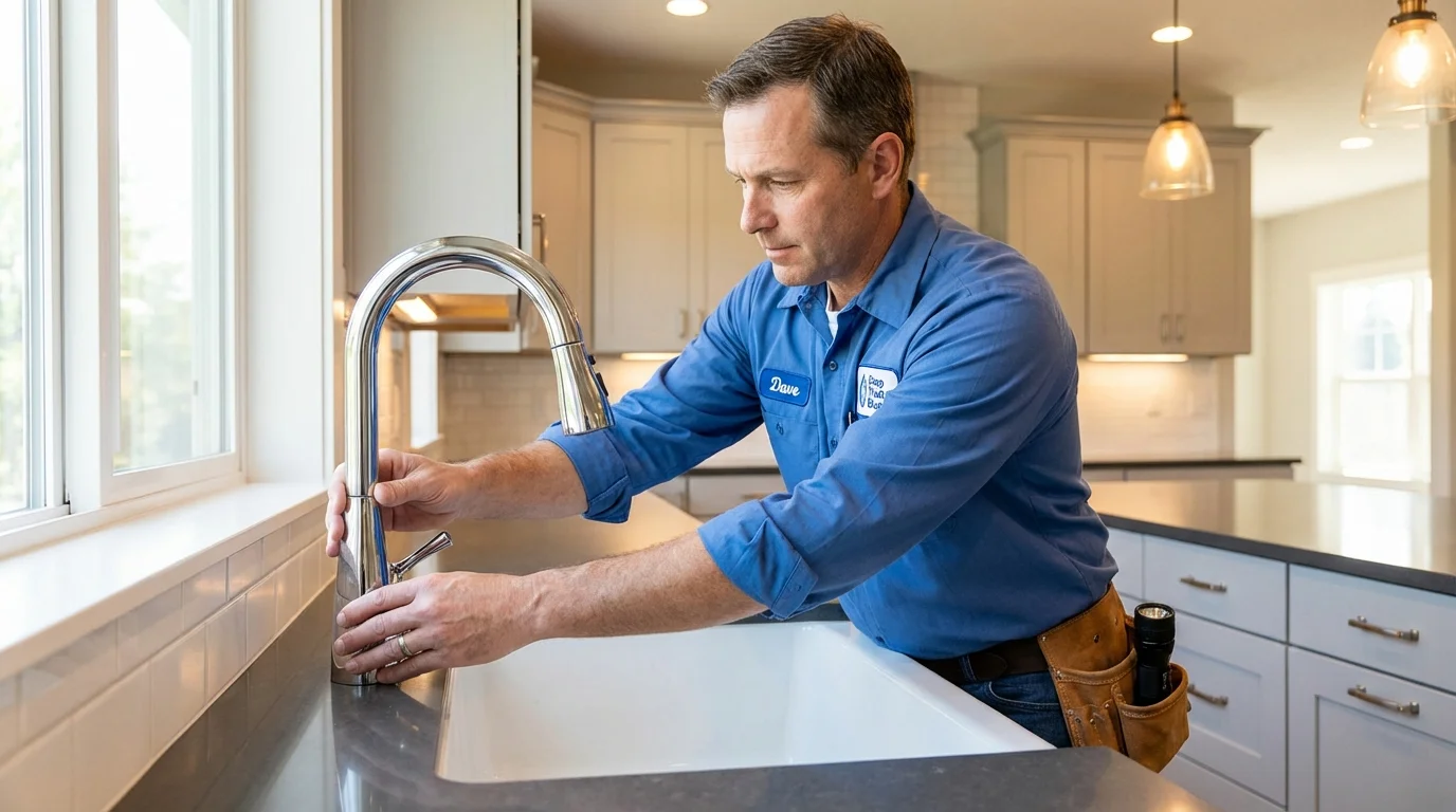 Kitchen faucet installation by Johns Plumbing LLC in Ocean Springs