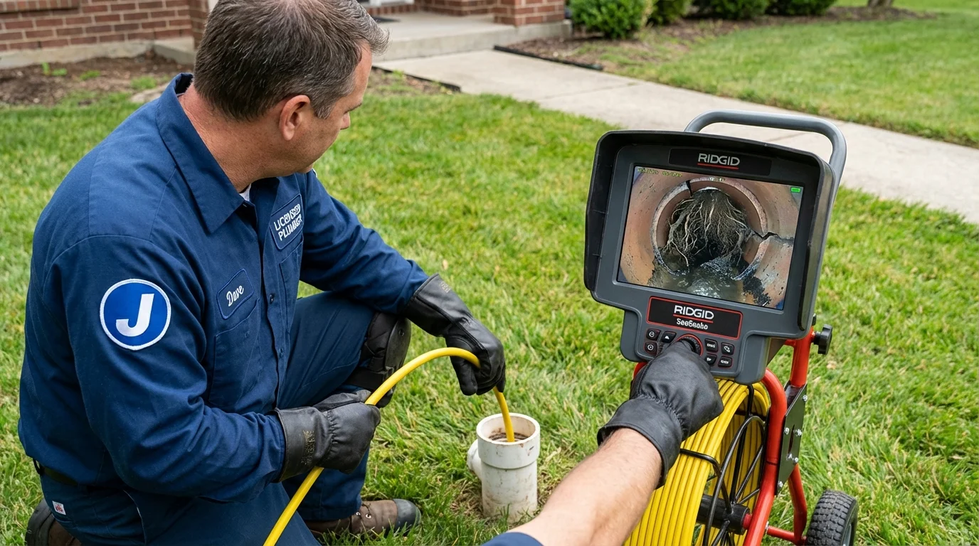 Sewer camera inspection being performed by Johns Plumbing LLC in Ocean Springs